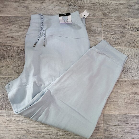 DKNY Light Blue Track Pants - Picture 1 of 8